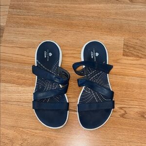 Clarks Women's Dark Blue Strappy Sandals
